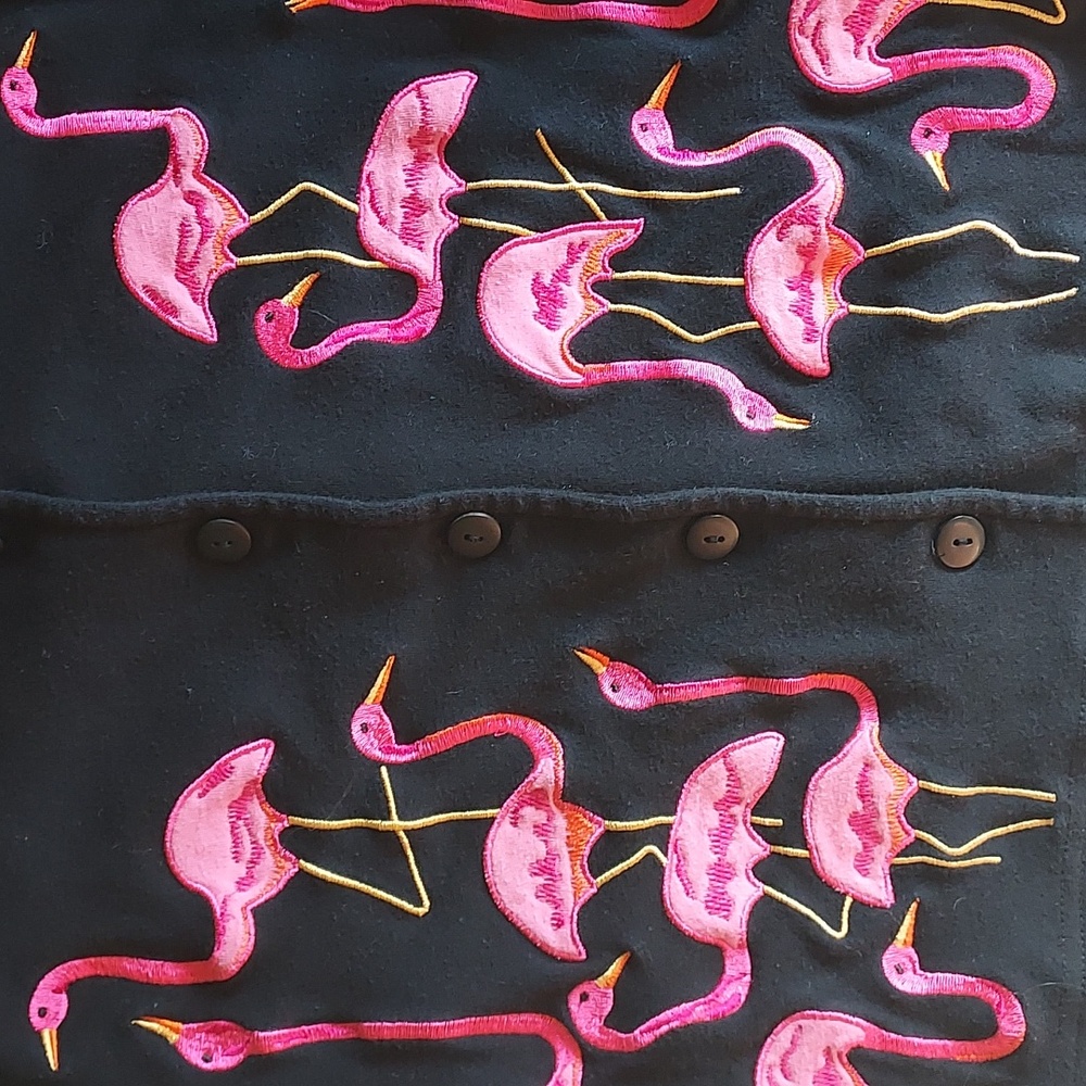 Embroidered flamingo shirt - Picture 3 of 4